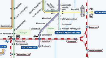 'Trek tramlijn door van station Zuid naar Amstel'