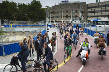 Stem trein af op de fiets