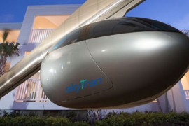 Monorail met zweefcabines in Tel Aviv